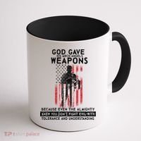 God Gave Weapons To Fight Evil Coffee Mug thumb 1