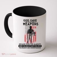 God Gave Weapons To Fight Evil Coffee Mug thumb 0