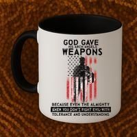 God Gave Weapons To Fight Evil Coffee Mug thumb 2