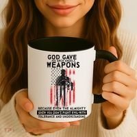 God Gave Weapons To Fight Evil Coffee Mug thumb 3