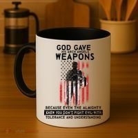 God Gave Weapons To Fight Evil Coffee Mug thumb 4