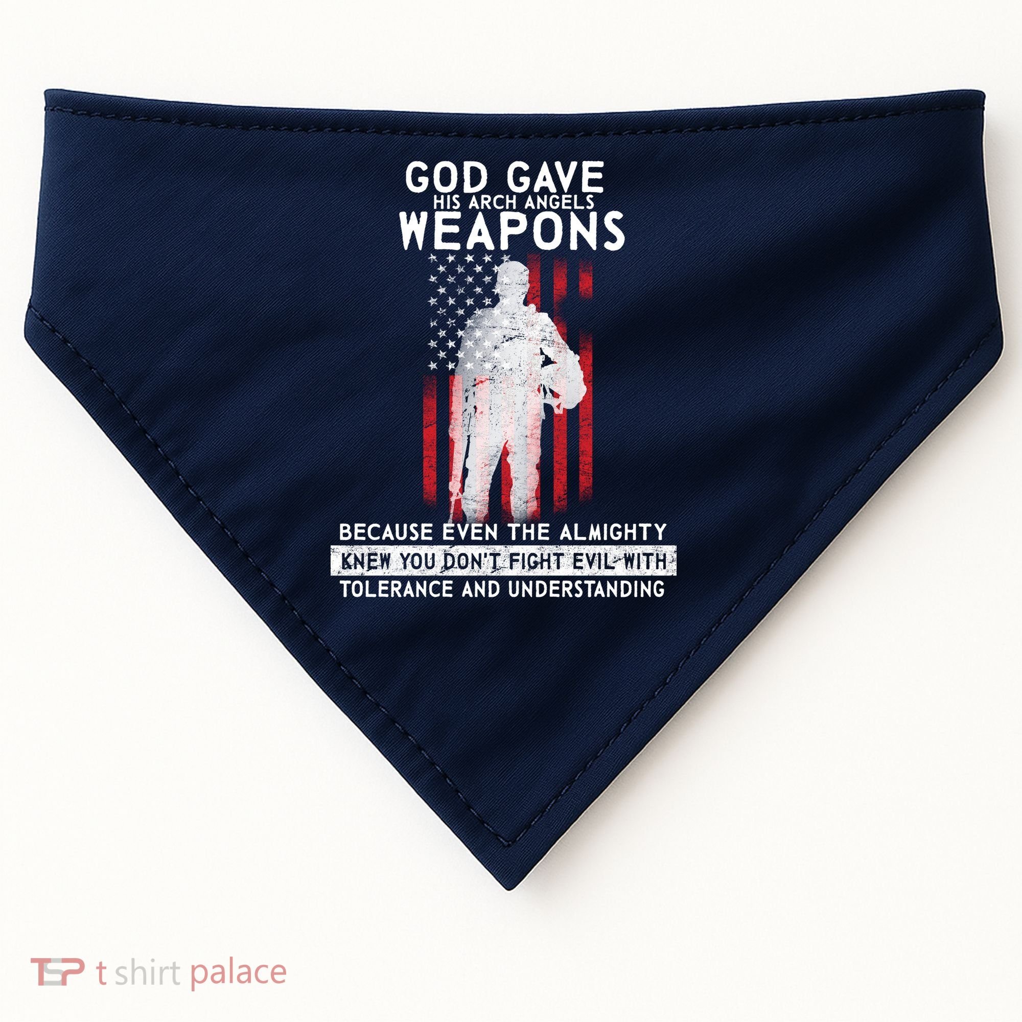 God Gave Weapons To Fight Evil USA-Made Doggie Bandana