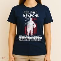 God Gave Weapons To Fight Evil T-Shirt thumb 4