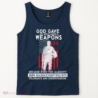 God Gave Weapons To Fight Evil Tank Top thumb 2