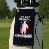 God Gave Weapons To Fight Evil Golf Towel thumb 2