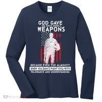 God Gave Weapons To Fight Evil Women's Long Sleeve Shirt thumb 0