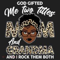 God Gifted Me Two Titles Mom and Grandma Leopard Style Beanie thumb 2