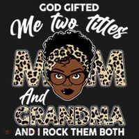 God Gifted Me Two Titles Mom and Grandma Leopard Style Women's Hoodie thumb 2