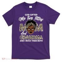 God Gifted Me Two Titles Mom and Grandma Leopard Style T-Shirt thumb 0