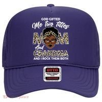 God Gifted Me Two Titles Mom and Grandma Leopard Style Hat thumb 0