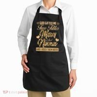 God Gifted Me Two Titles Mom and Nana Apron thumb 2
