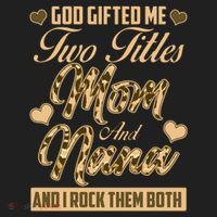 God Gifted Me Two Titles Mom and Nana Beanie thumb 2