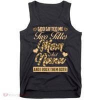 God Gifted Me Two Titles Mom and Nana Tank Top thumb 0