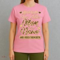 God Gifted Me Two Titles Mom and Nana T-Shirt thumb 4