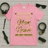 God Gifted Me Two Titles Mom and Nana T-Shirt thumb 5