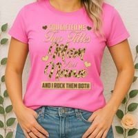 God Gifted Me Two Titles Mom and Nana Women's T-Shirt thumb 2