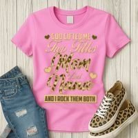 God Gifted Me Two Titles Mom and Nana Women's T-Shirt thumb 3