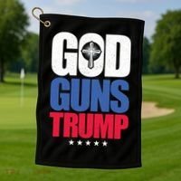 God Guns & Donald Trump Golf Towel thumb 1