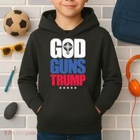 God Guns & Donald Trump Kids Hoodie thumb 2