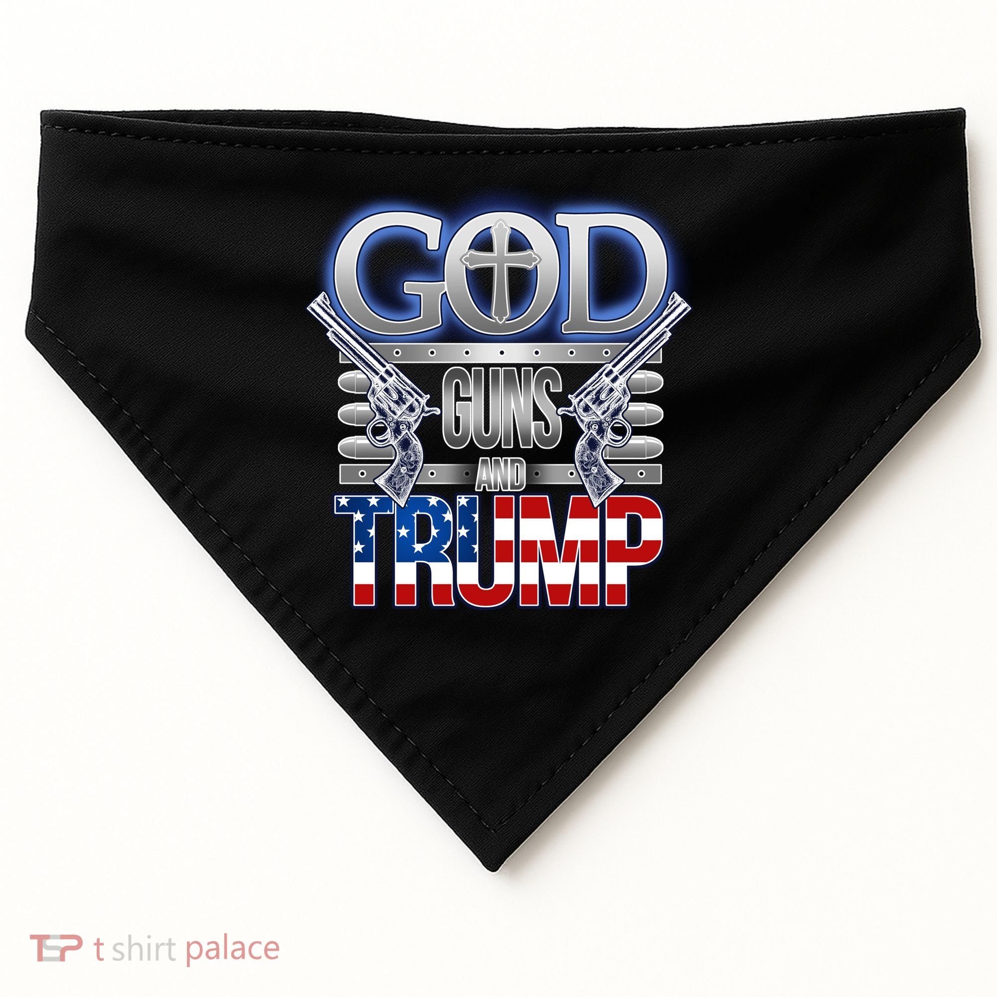 God Guns And Donald Trump USA-Made Doggie Bandana