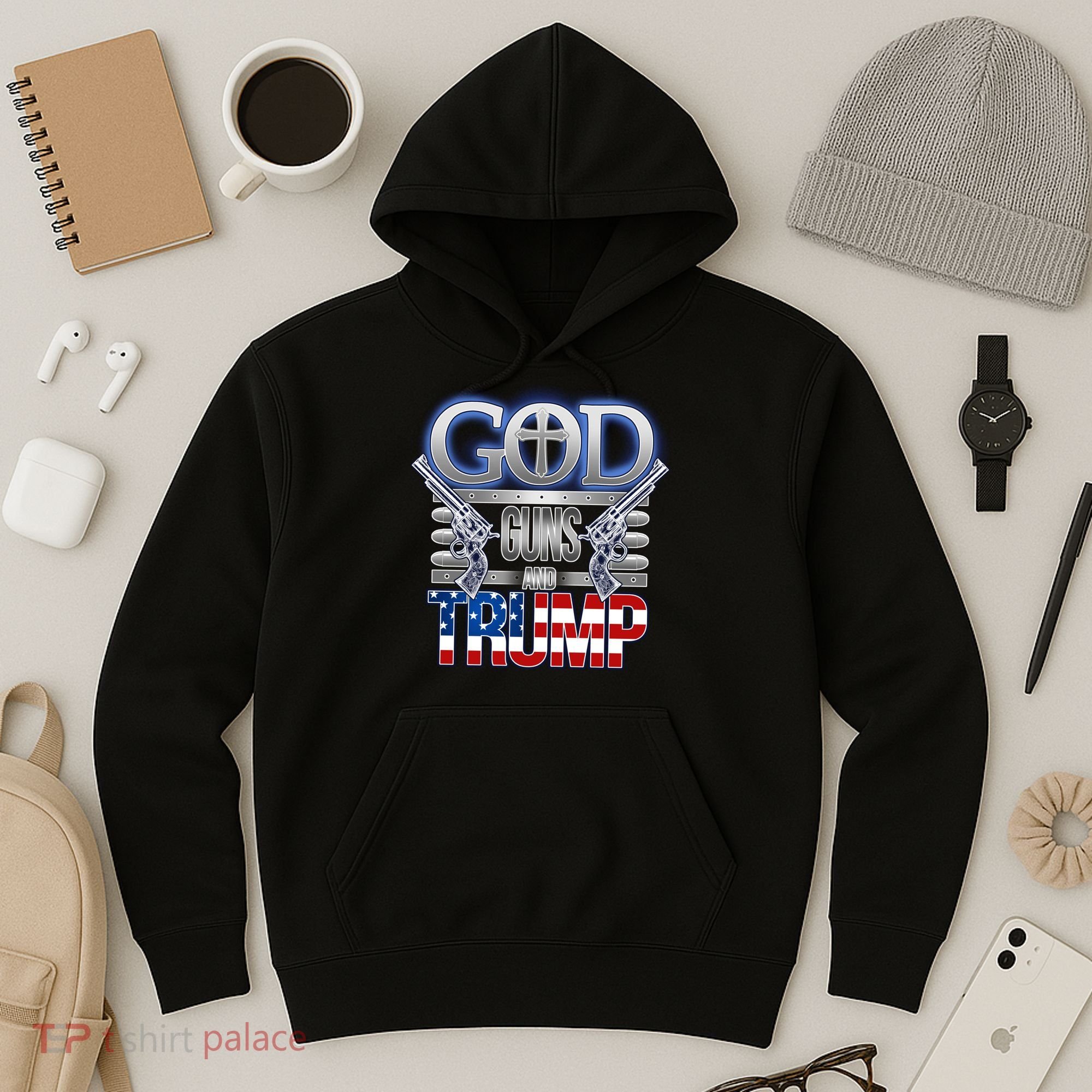 God Guns And Donald Trump Hoodie