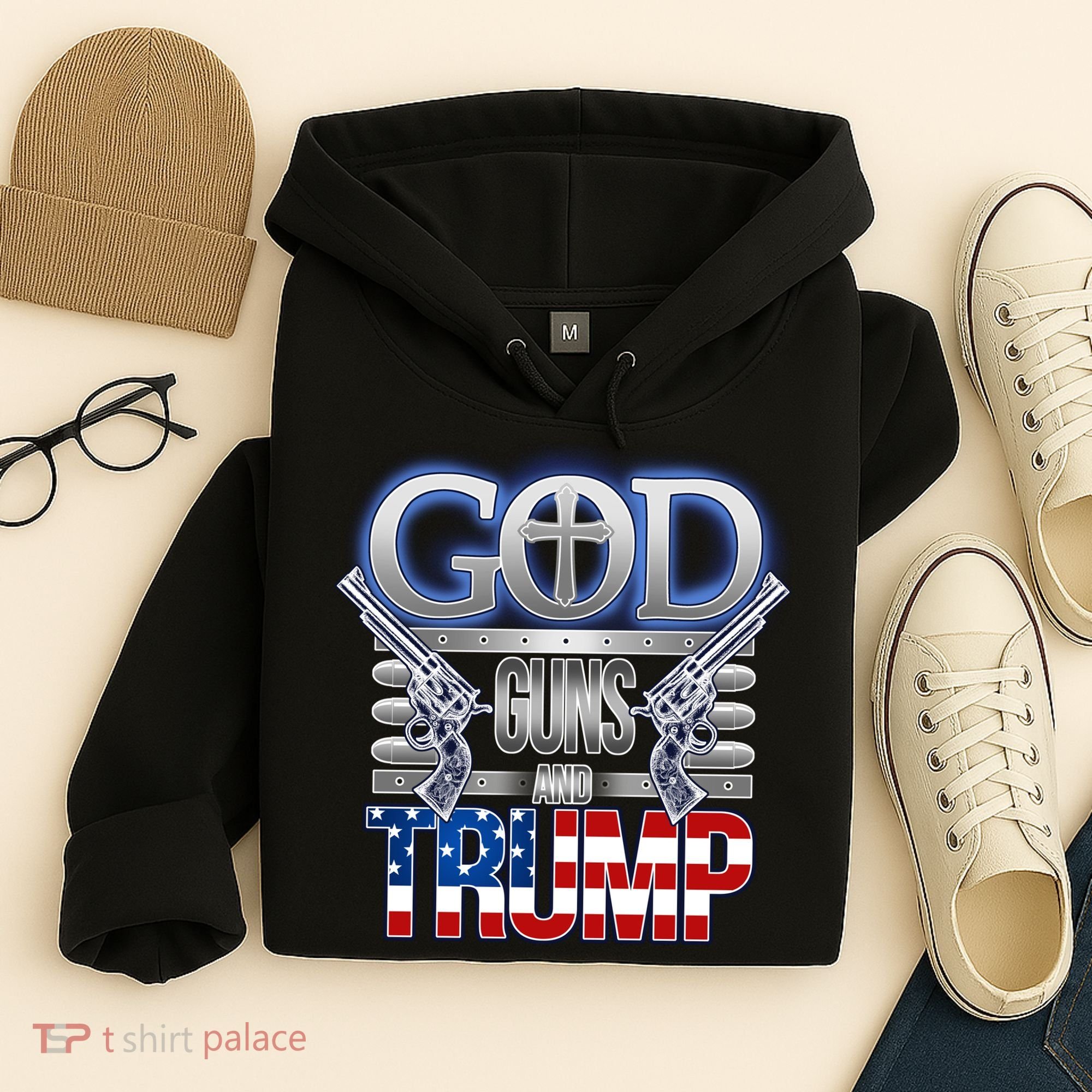 God Guns And Donald Trump Hoodie