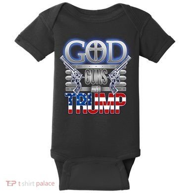 God Guns And Donald Trump Baby Bodysuit