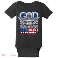 God Guns And Donald Trump Baby Bodysuit thumb 0