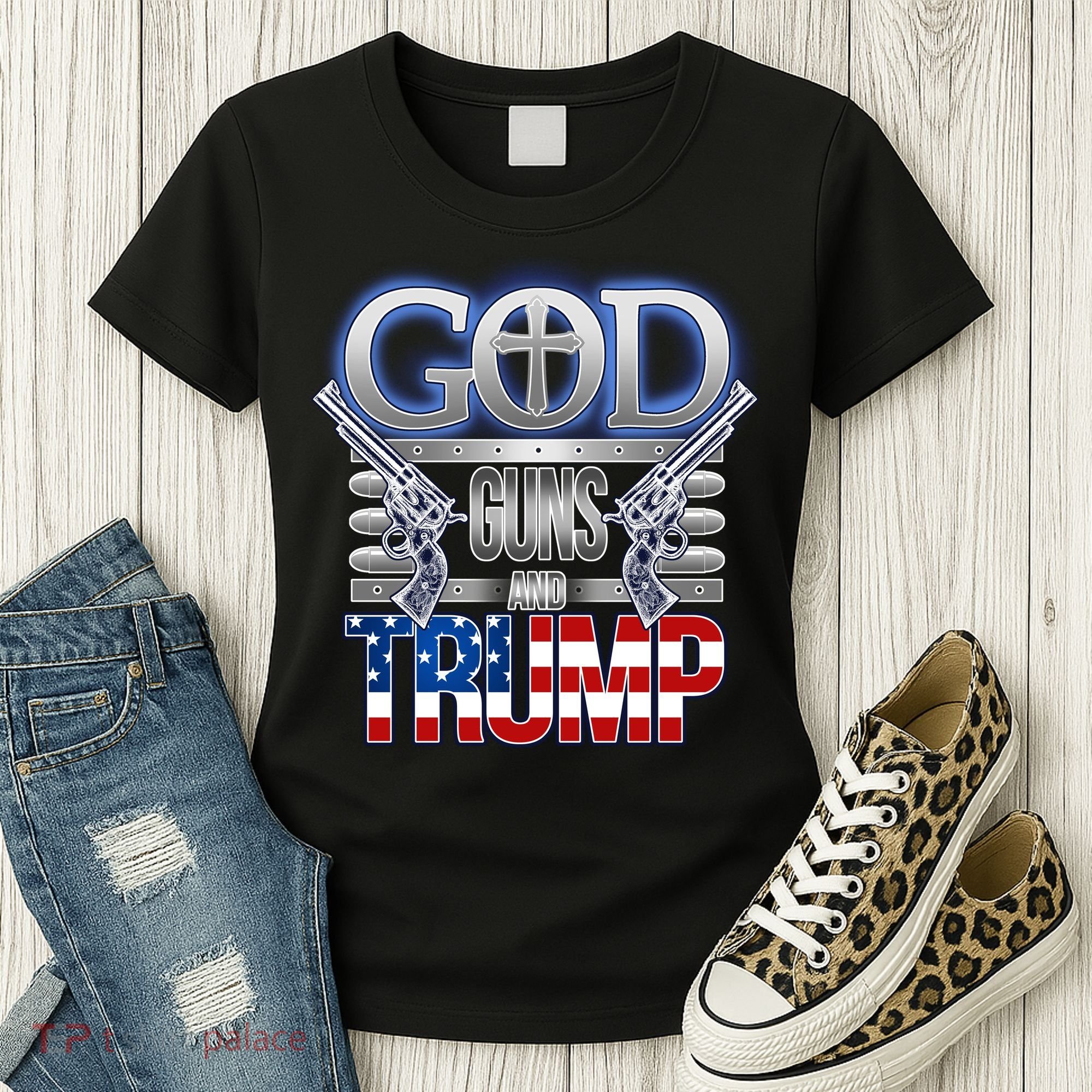 God Guns And Donald Trump Women's T-Shirt