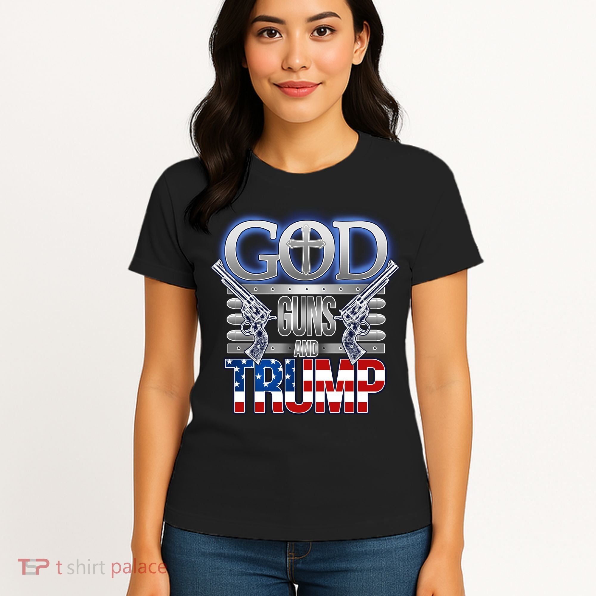 God Guns And Donald Trump Women's T-Shirt