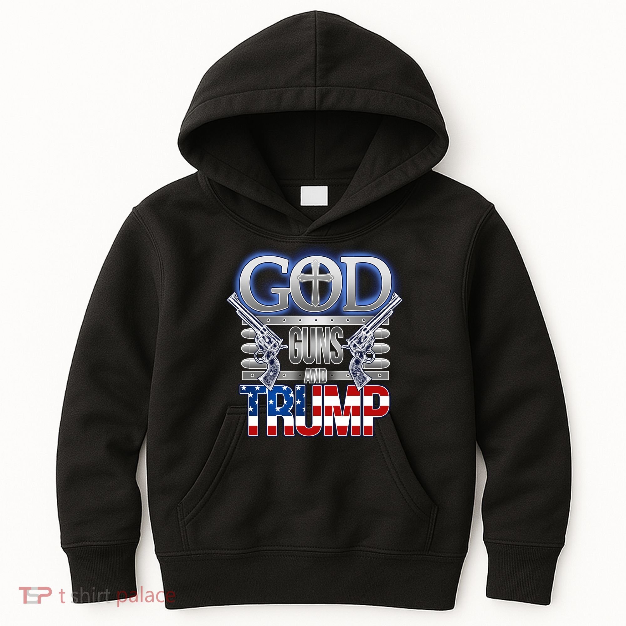 God Guns And Donald Trump Kids Hoodie