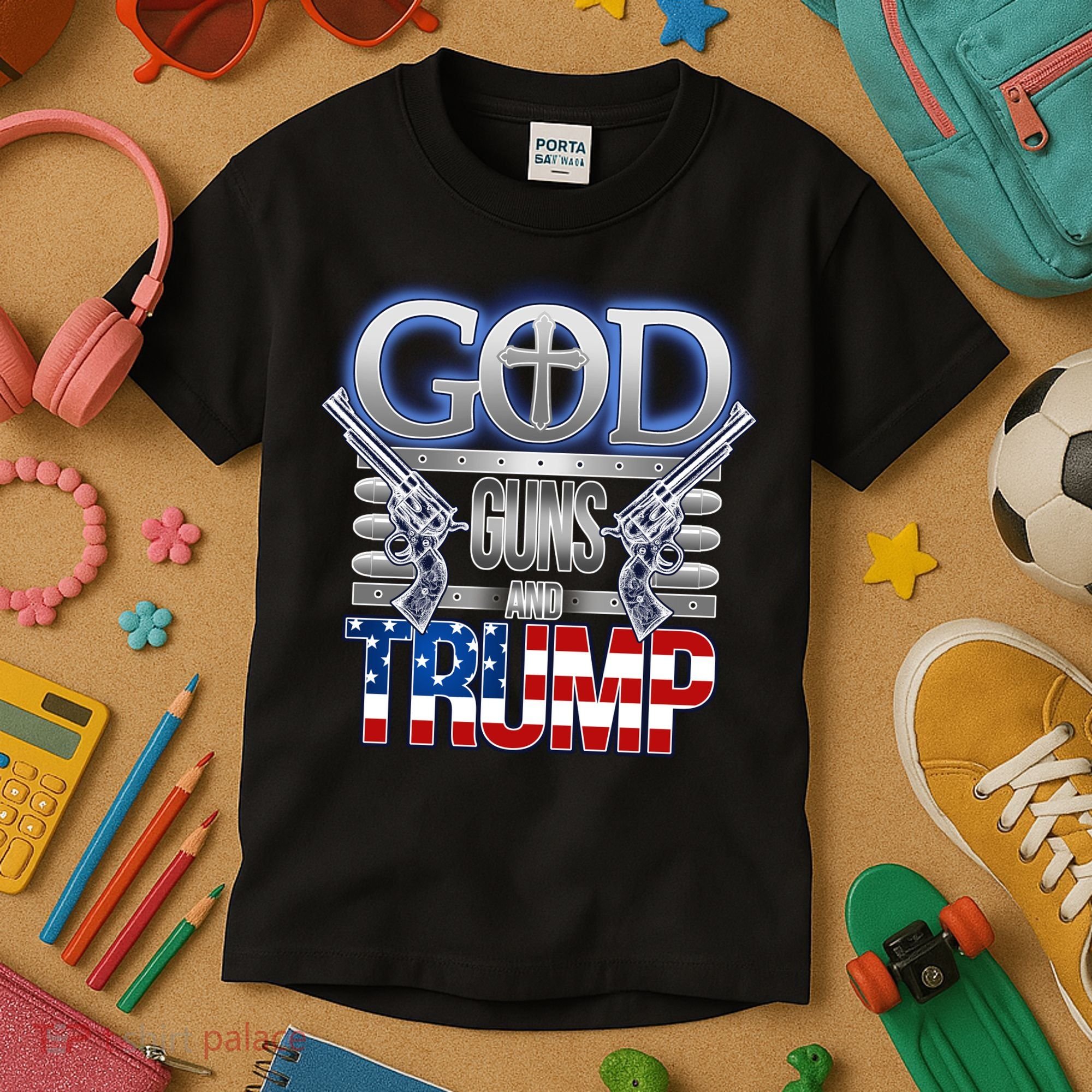 God Guns And Donald Trump Kids T-Shirt