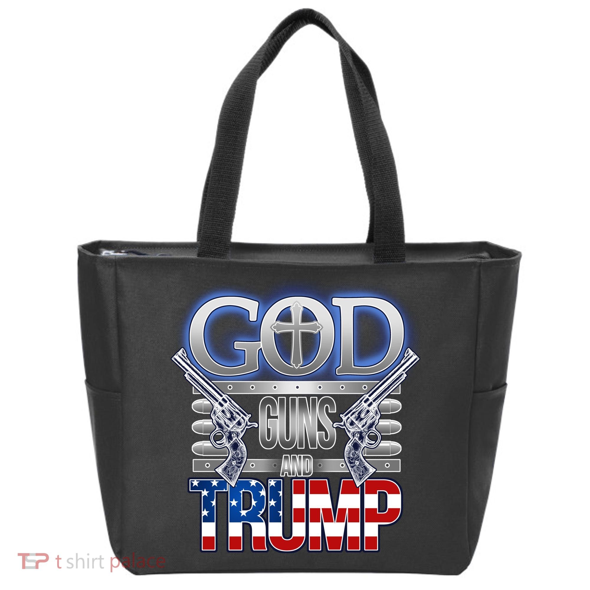 God Guns And Donald Trump Tote Bag