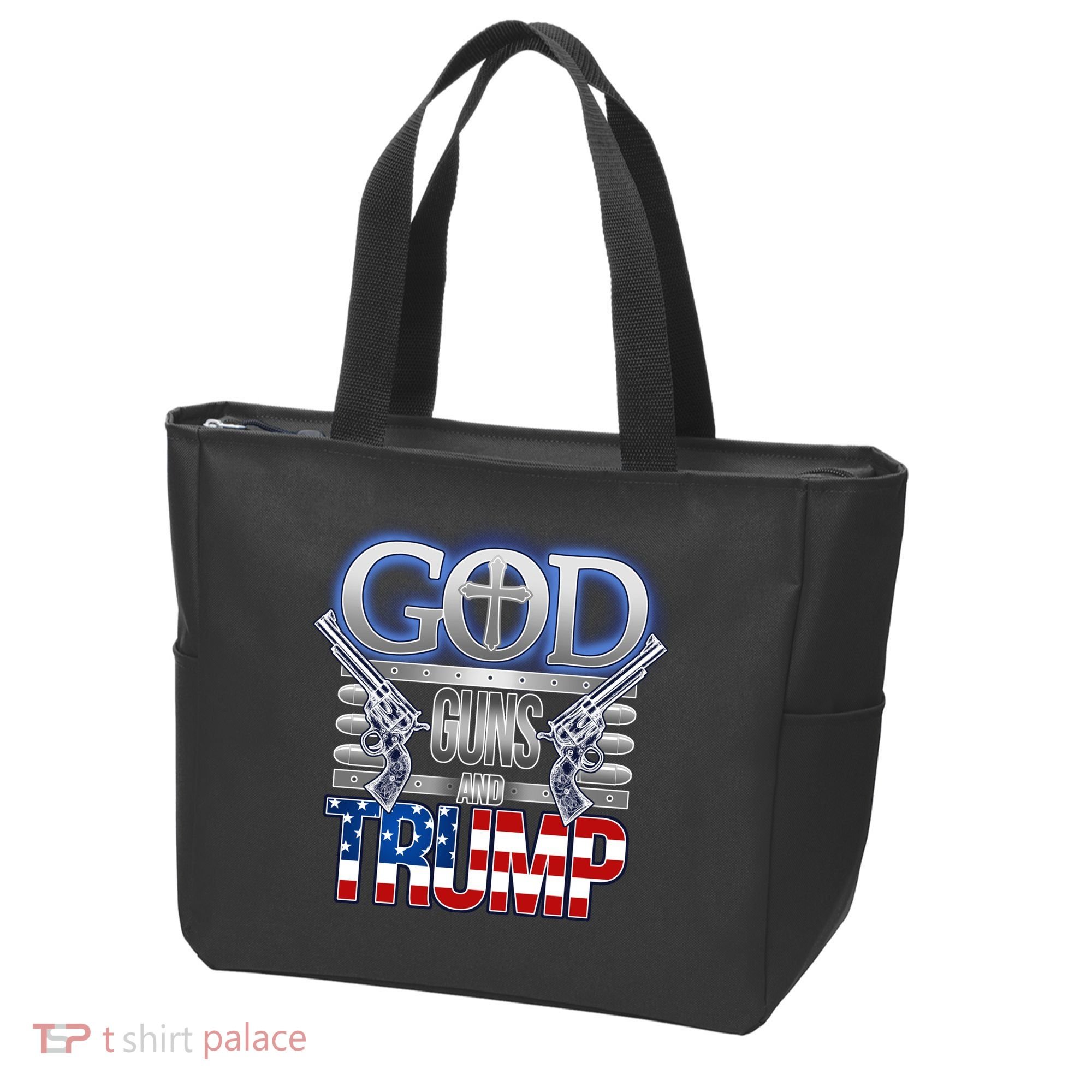 God Guns And Donald Trump Tote Bag
