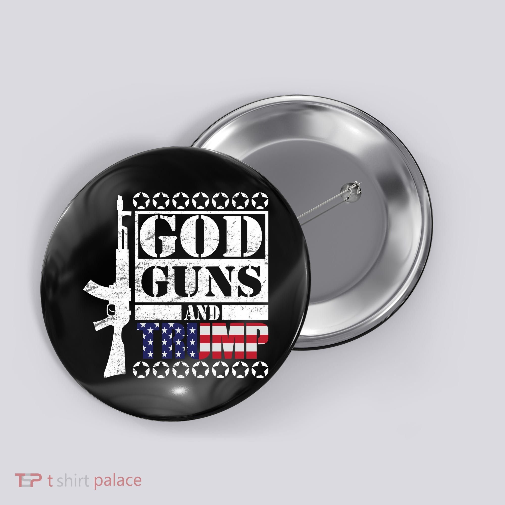 God Guns Trump Button