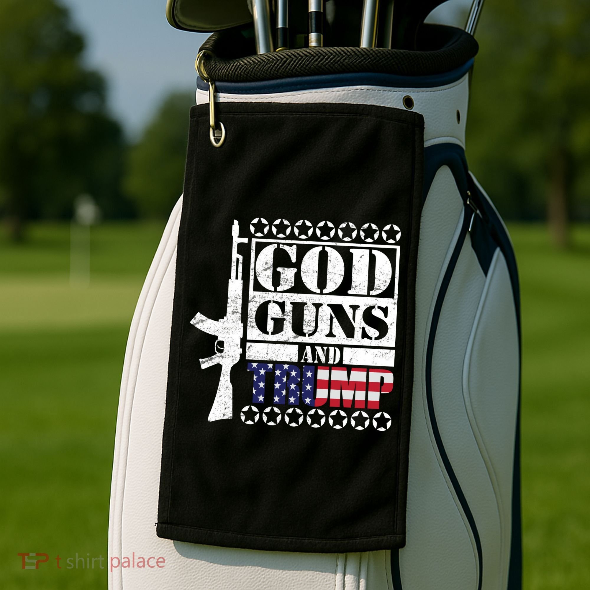God Guns Trump Golf Towel