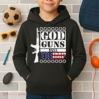 God Guns Trump Kids Hoodie thumb 2