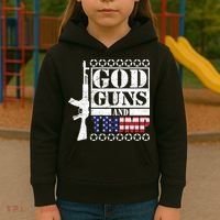 God Guns Trump Kids Hoodie thumb 3