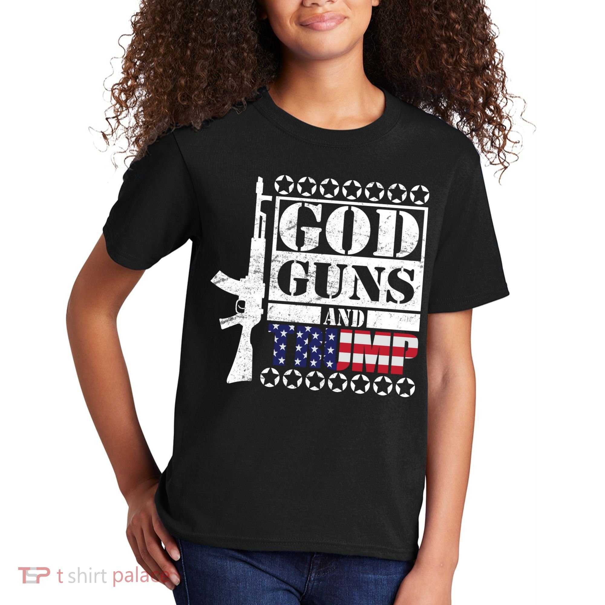 God Guns Trump Kids T-Shirt