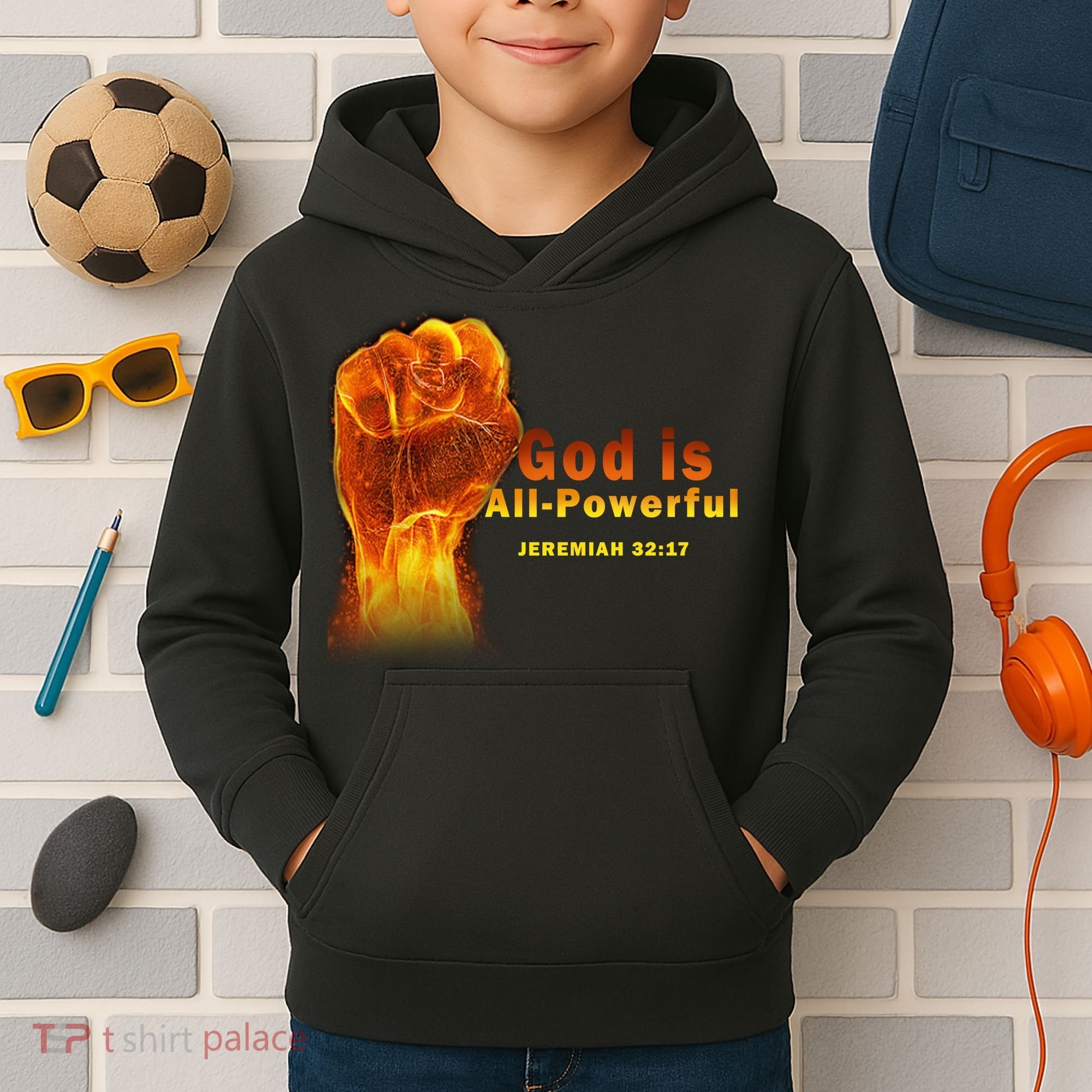 God is All-Powerful Kids Hoodie