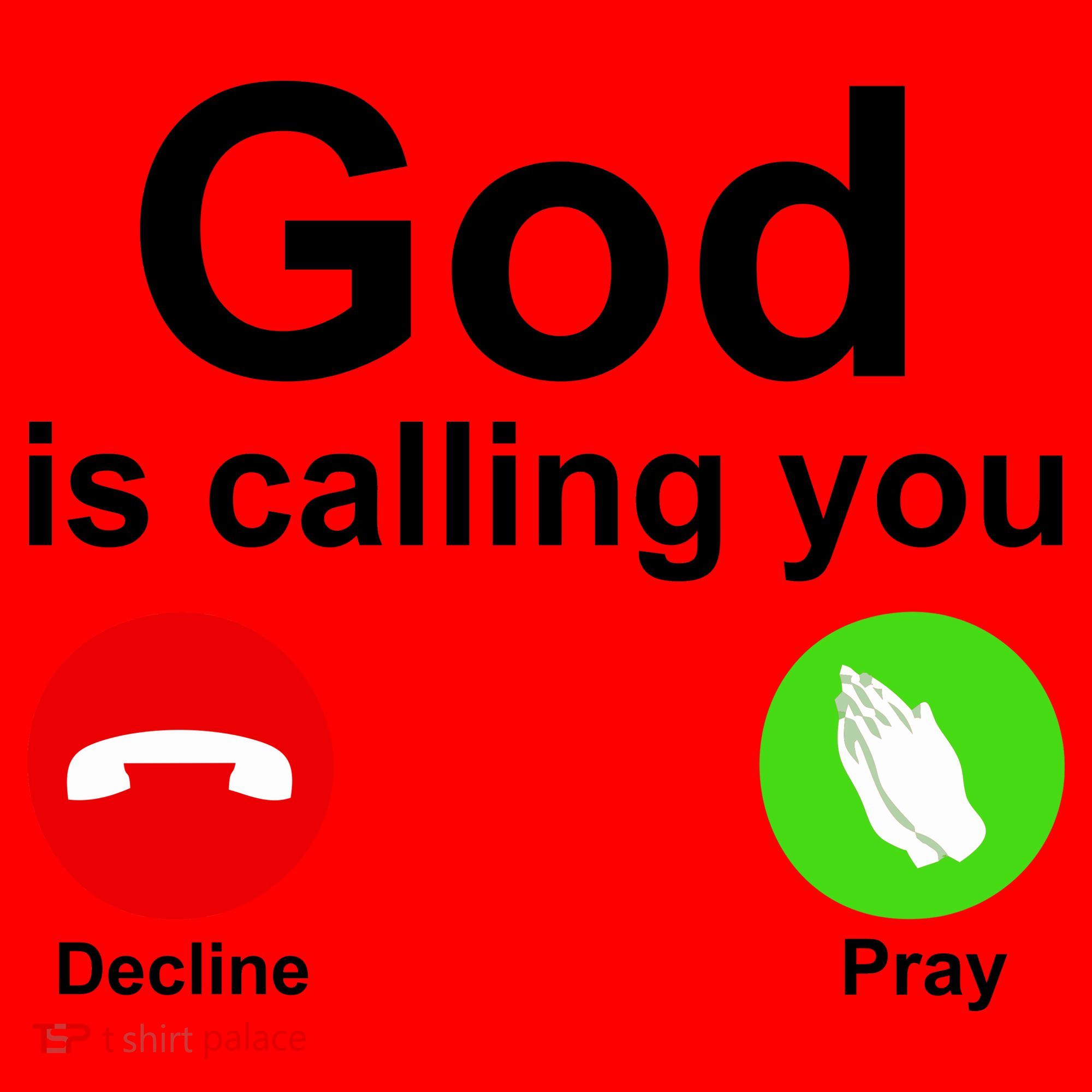 God Is Calling Decline or Pray Santa Hat