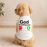 God Is Calling Decline or Pray Doggie Tank thumb 2