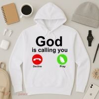 God Is Calling Decline or Pray Hoodie thumb 3
