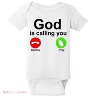God Is Calling Decline or Pray Baby Bodysuit thumb 0