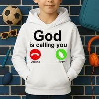 God Is Calling Decline or Pray Kids Hoodie thumb 2