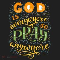 God is Everywhere So Pray Anywhere Golf Towel thumb 3