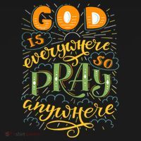 God is Everywhere So Pray Anywhere Kids Long Sleeve Shirt thumb 2