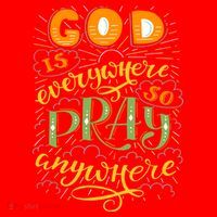 God is Everywhere So Pray Anywhere Santa Hat thumb 1