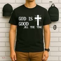 God Is Good All The Time With Cross T-Shirt thumb 6