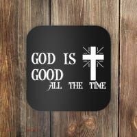 God Is Good All The Time With Cross Coaster thumb 0